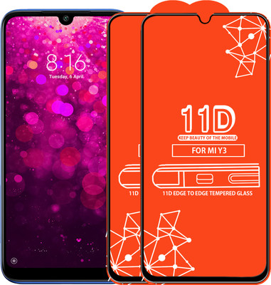 Qyist Edge To Edge Tempered Glass for Mi Y3(Pack of 2)