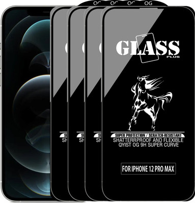 Qyist Edge To Edge Tempered Glass for IPHONE 12 PRO MAX(Pack of 4)