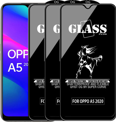 Qyist Edge To Edge Tempered Glass for OPPO A5 2020(Pack of 3)