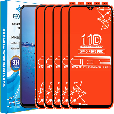 PFOAM Edge To Edge Tempered Glass for OPPO F9 Pro(Pack of 5)