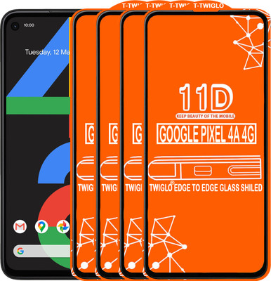 TWIGLO Edge To Edge Tempered Glass for GOOGLE PIXEL 4A 4G(Pack of 4)