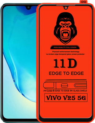 Laxdom Edge To Edge Tempered Glass for VIVO V25 5G(Pack of 1)