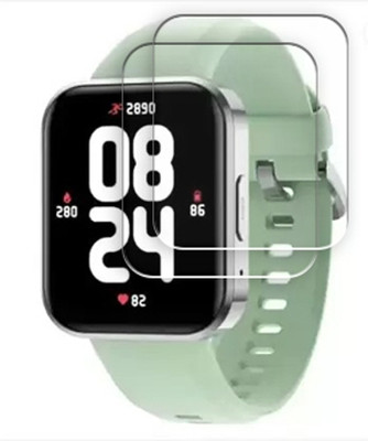 SOMTONE Edge To Edge Tempered Glass for DIZO D Talk 1.8 inch SMARTWATCH SCREEN GUARD(Pack of 2)