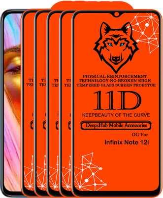 DeepzHub Edge To Edge Tempered Glass for Infinix NOTE 12i(Pack of 5)