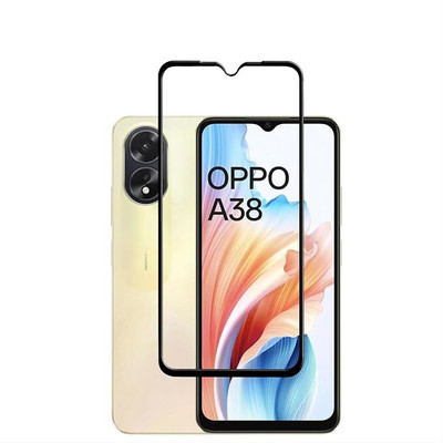 AKSHUD Edge To Edge Tempered Glass for OPPO A38 5G(Pack of 1)