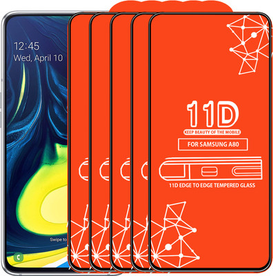 Qyist Edge To Edge Tempered Glass for Samsung Galaxy A80(Pack of 5)