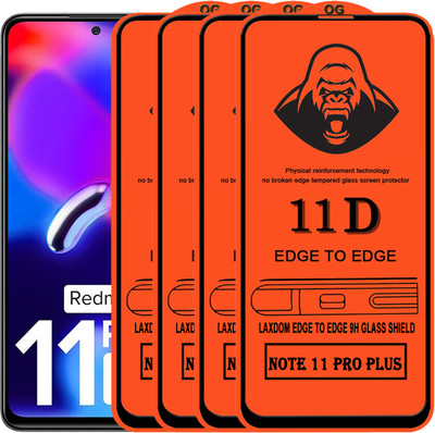 Laxdom Edge To Edge Tempered Glass for REDMI NOTE 11 PRO PLUS(Pack of 4)