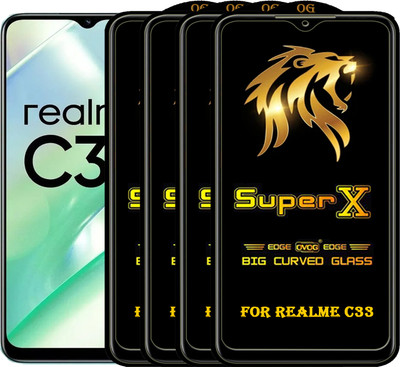 PFOAM Edge To Edge Tempered Glass for REALME C33(Pack of 4)