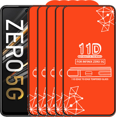 Qyist Edge To Edge Tempered Glass for Infinix Zero 5G(Pack of 5)