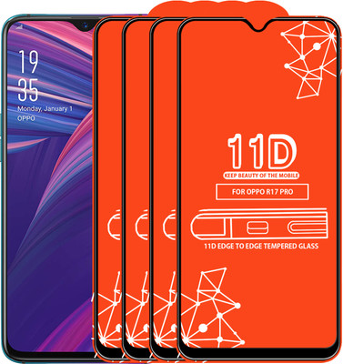 Qyist Edge To Edge Tempered Glass for Oppo R17 Pro(Pack of 4)