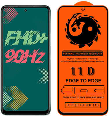 9H Edge To Edge Tempered Glass for Infinix Hot 11S (Gorilla Glass-11D)(Pack of 1)