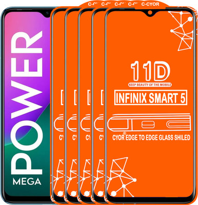 CYOR Edge To Edge Tempered Glass for INFINIX SMART 5(Pack of 5)