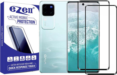 eZell Edge To Edge Tempered Glass for VIVO V30 Pro 5G(Pack of 2)