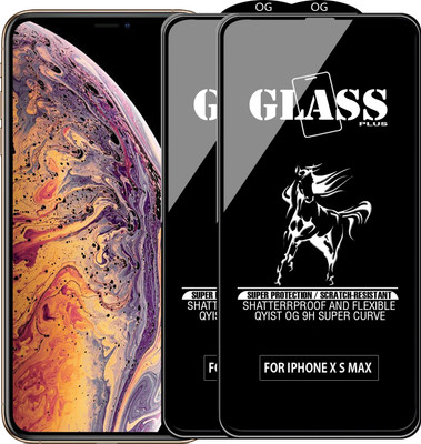 Qyist Edge To Edge Tempered Glass for Apple iPhone XS Max(Pack of 2)