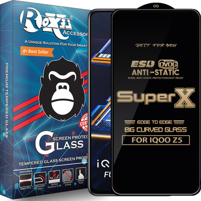 Roxel Edge To Edge Tempered Glass for IQOO Z5(Pack of 1)