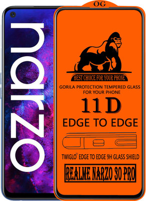 TWIGLO Edge To Edge Tempered Glass for REALME NARZO 30 PRO(Pack of 1)