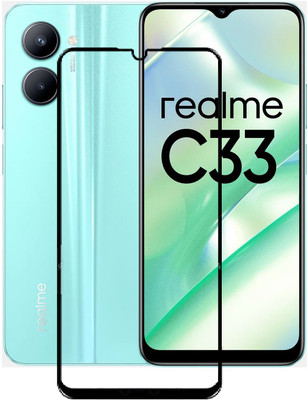 MOBIGENIX Edge To Edge Tempered Glass for realme C33(Pack of 1)