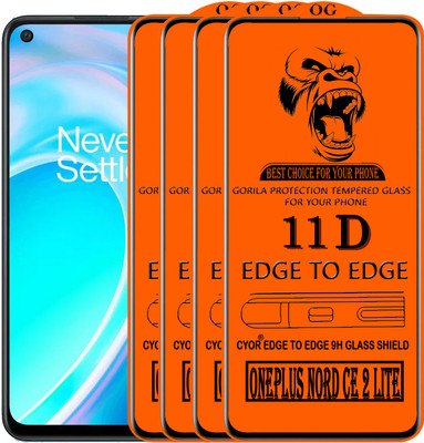CYOR Edge To Edge Tempered Glass for ONEPLUS NORD CE 2 LITE(Pack of 4)