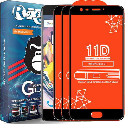 Roxel Edge To Edge Tempered Glass for OnePlus 3T(Pack of 3)
