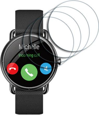 SOMTONE Edge To Edge Tempered Glass for NoiseFit Buzz 1.32 inch SMARTWATCH SCREEN GUARD(Pack of 4)