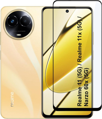 Coad Edge To Edge Tempered Glass for Realme 11x 5g(Pack of 1)