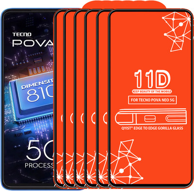 Qyist Edge To Edge Tempered Glass for Tecno Pova Neo 5G(Pack of 6)