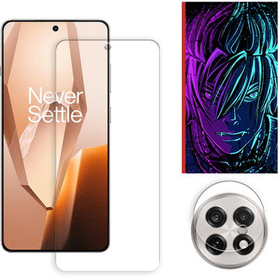 ARBAN Edge To Edge Tempered Glass for OnePlus 13R 5G Tempered Glass Screen Protector | Anti-Scratch | Edge to Edge Full Coverage | 9H Hardness (1 FRONT SCREEN GUARD + 1 CAMERA LENS PROTECTOR + 1 FREE BACK EMBOSSED SKIN002)(Pack of 1)