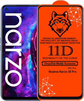 DeepzHub Edge To Edge Tempered Glass for Realme Narzo 30 Pro(Pack of 1)
