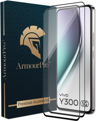 ArmourPro Edge To Edge Tempered Glass for Vivo Y300 5G, Vivo Y300, Y300(Pack of 2)