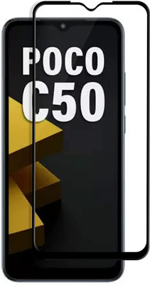 EITANSHA CREATION Edge To Edge Tempered Glass for POCO C50(Pack of 1)