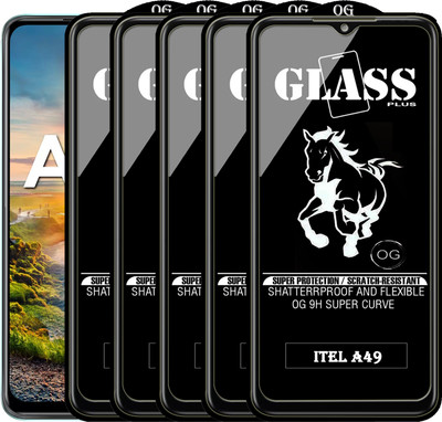 PFOAM Edge To Edge Tempered Glass for ITEL A49(Pack of 5)
