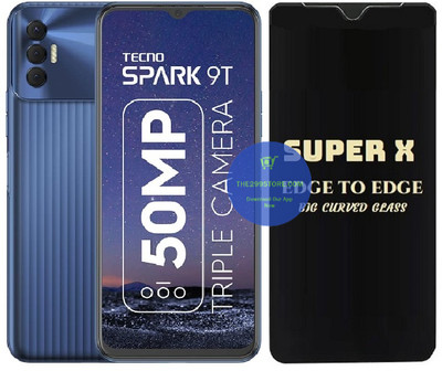 Blate Edge To Edge Tempered Glass for Tecno Spark 9T, Super X Edge Glass, Super X Tempered Glass, Super X Screen Protector(Pack of 1)