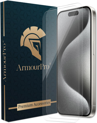 ArmourPro Edge To Edge Tempered Glass for iPhone 15 Pro, Apple iPhone 15 Pro(Pack of 2)