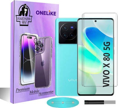 OneLike Edge To Edge Tempered Glass for Vivo X80 5g(Pack of 1)