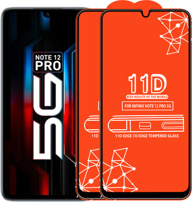 Roxel Edge To Edge Tempered Glass for Infinix Note 12 Pro 5G(Pack of 2)