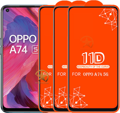 SEVEN7STAR Edge To Edge Tempered Glass for OPPO A74 5G(Pack of 3)