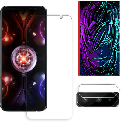 ARBAN Edge To Edge Tempered Glass for Asus ROG Phone 5s Pro 5G Tempered Glass Screen Protector | Anti-Scratch | Edge to Edge Full Coverage | 9H Hardness (1 FRONT SCREEN GUARD + 1 CAMERA LENS PROTECTOR + 1 FREE BACK EMBOSSED SKIN002)(Pack of 1)