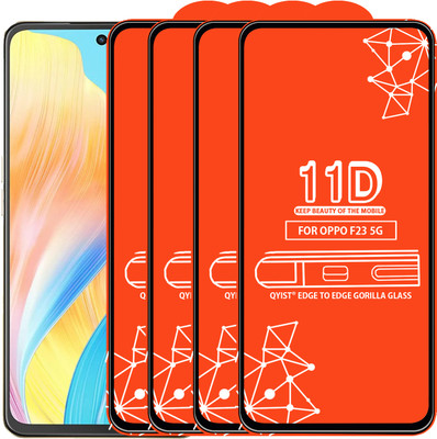 Qyist Edge To Edge Tempered Glass for OPPO F23 5G(Pack of 4)
