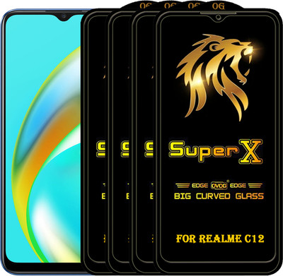 PFOAM Edge To Edge Tempered Glass for REALME C12(Pack of 4)