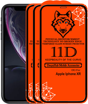 DeepzHub Edge To Edge Tempered Glass for Apple iPhone XR(Pack of 3)