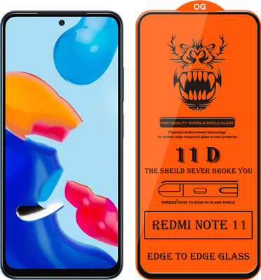Forego Edge To Edge Tempered Glass for Redmi Note 11(Pack of 1)