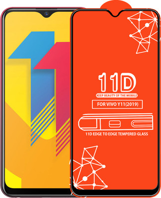 Qyist Edge To Edge Tempered Glass for Vivo Y11(2019)(Pack of 1)
