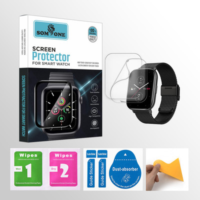 SOMTONE Edge To Edge Tempered Glass for Amazfit Zepp E Stylish 1.65 inch Smartwatch 2 PROTECTOR + 2 WIPES + 2 DUST REMOVAL STICKER + 1 WIPER(Pack of 2) SOMTONE Edge To Edge Tempered Glass for Amazfit Zepp E Stylish 1.65 inch Smartwatch 2 PROTECTOR + 2 WIPES + 2 DUST REMOVAL STICKER + 1 WIPER(Pack of 2)