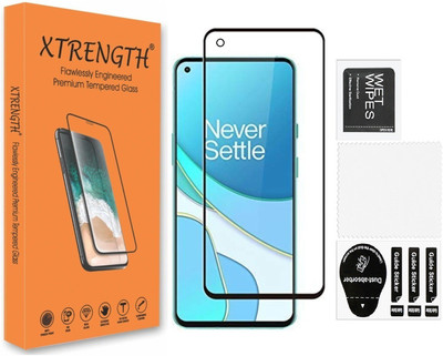 XTRENGTH Edge To Edge Tempered Glass for OnePlus 8T, OnePlus 9, OnePlus 9R, Mi 11 Lite(Pack of 1)