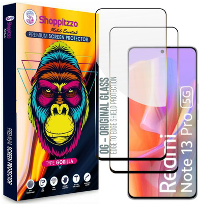 Shoppitzzo Edge To Edge Tempered Glass for Redmi Note 13|Note 13 Pro 5G (6.67 Inch)**NeoShield**Millitary Grade-Anti Explosion-Tempered Glass/Full Screen Coverage-Edge to Edge/9H Hardness/With Easy Installation Kit(Pack of 2)