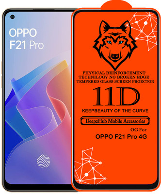 DeepzHub Edge To Edge Tempered Glass for OPPO F21 Pro 4G(Pack of 1)