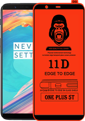 Laxdom Edge To Edge Tempered Glass for OnePlus 5T(Pack of 1)