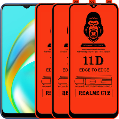 Rofix star Edge To Edge Tempered Glass for REALME C12(Pack of 3)