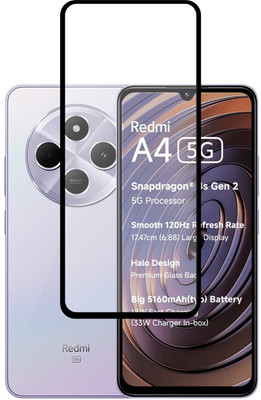 MOBKAVACH Edge To Edge Tempered Glass for REDMI A4 5G,HD+ Tempered glass(Pack of 1)