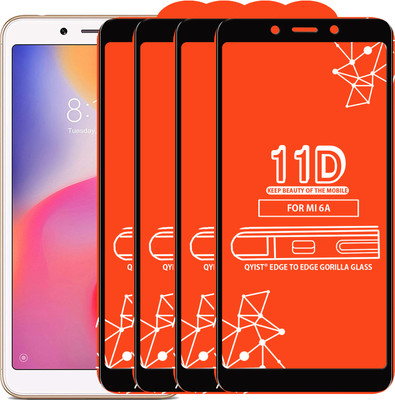 Qyist Edge To Edge Tempered Glass for Mi Redmi 6A(Pack of 4)